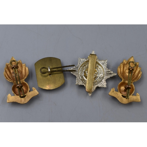 226 - Selection of 4 Military Cap Badges including Royal Artilliary