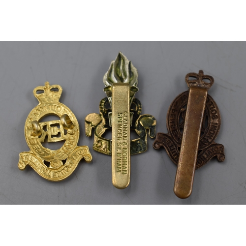 228 - Three Military Cap Badges including Royal Horse Artillary