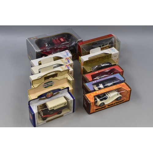 553 - Thirteen Boxed Collectable Die Cast Vehicles. Includes Matchbox, Lledo, Signature Models and More.