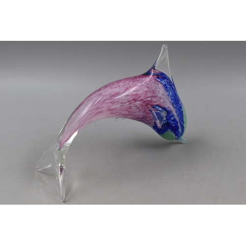 280 - Vintage Murano Art Glass Dolphin Figure (20cm)