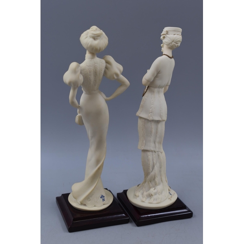 292 - Two Florence Society My Fair Lady Figures on Wooden Plinths Complete with Certificated and Boxes