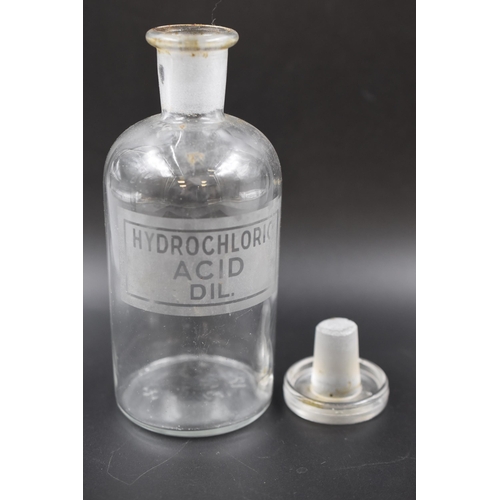 293 - A Selection of Vintage Items To Include Hydrochloric Acid Bottle, Measuring Cylinder and Vintage Sli... 
