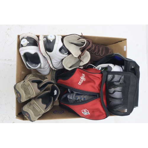 701 - Collection of Used Mainly Mens Sports Footwear ( size 10 )With Some Carry Bags, to include Nike Golf... 