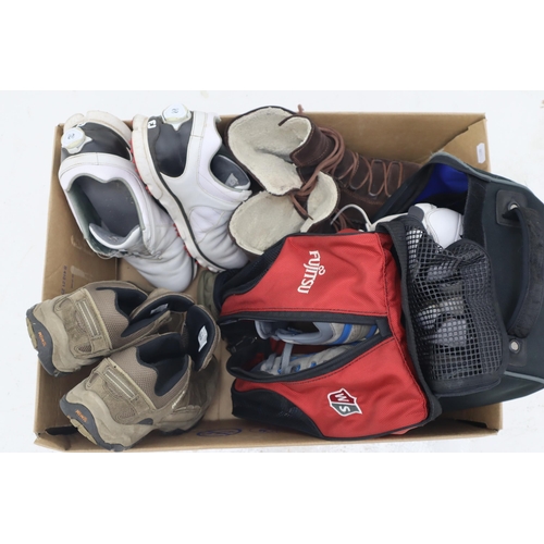 701 - Collection of Used Mainly Mens Sports Footwear ( size 10 )With Some Carry Bags, to include Nike Golf... 