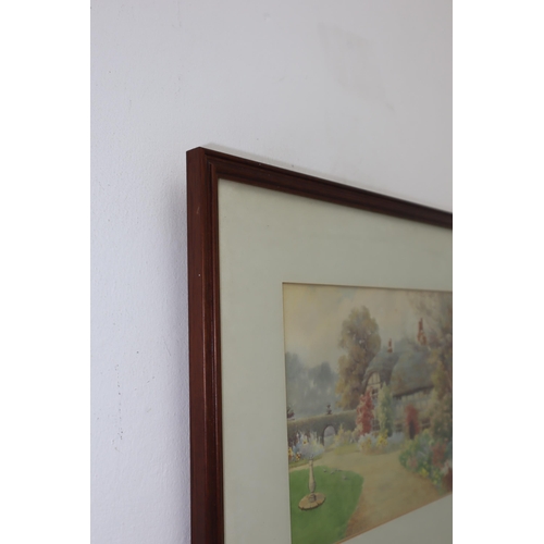 360 - An A.Rosser Framed and Glazed Original Watercolour Depicting Rural Cottage, Approx 13