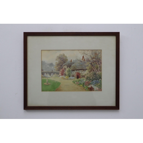 360 - An A.Rosser Framed and Glazed Original Watercolour Depicting Rural Cottage, Approx 13