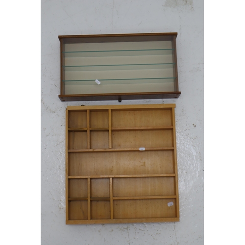 479 - Two Wooden Wall Hanging Display Units. One is 20