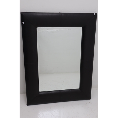 604 - Large leather framed Wall Mirror (42