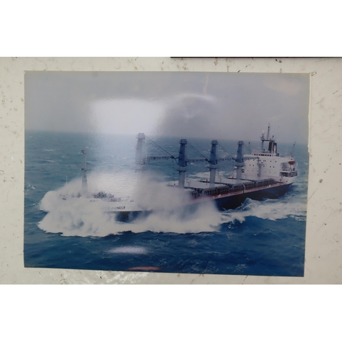 681 - Selection of 4 Photographs of Frieght Ships three in Framed and Glazed Mounts