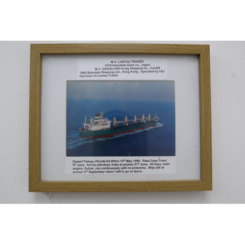 681 - Selection of 4 Photographs of Frieght Ships three in Framed and Glazed Mounts