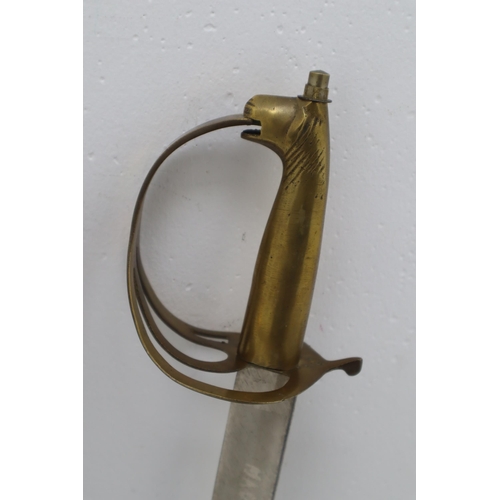 241 - Two British Style Cavalry Military Swords in the 1854 Pattern includes one complete with sheath