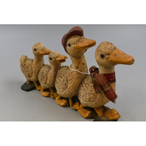 256 - Heavy Cast Iron 4 Duck Door Stop