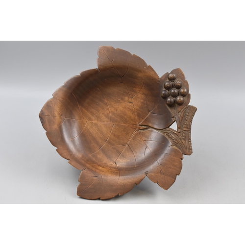 267 - A Carved Wooden Musical Fruit Bowl, Approx 9