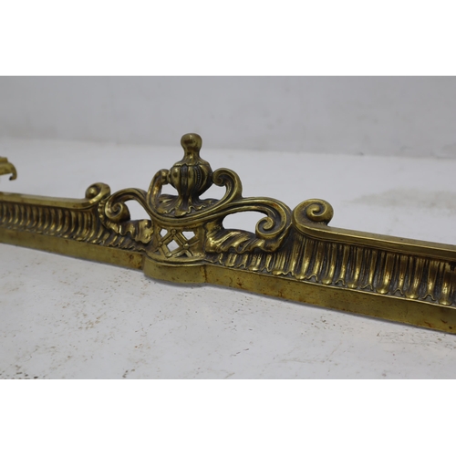 282 - Pair of Matching Antique Brass Fireside Chenets  12