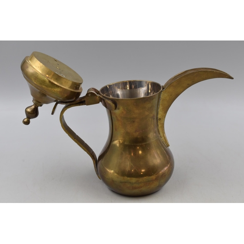 287 - Vintage Arabian Brass Dallah Coffee Pot 9