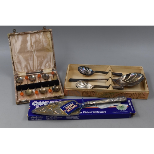 298 - A Selection of Three Boxed Silver Plated Cutlery Sets.