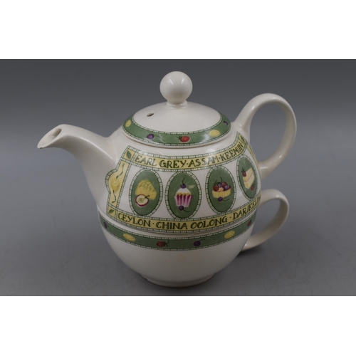 303 - Tea for One Set, Teapot and Cup, Arthur Wood & Son, Staffordshire