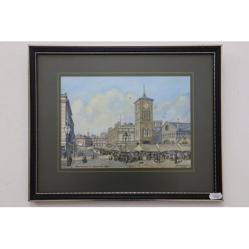 314 - Framed and Glazed Watercolour Depicting ' King William Street, Blackburn 'circa 1900, Signed by Arti... 