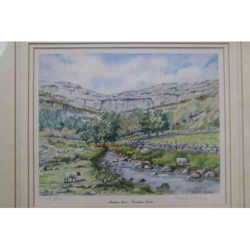 316 - A Limited Edition Norma Nelson Print 'Malham Cove - Yorkshire Dales', Approx 18