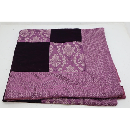 369 - Large Fabric and Velour Bedspread / Throw and a Tripp Suitcase