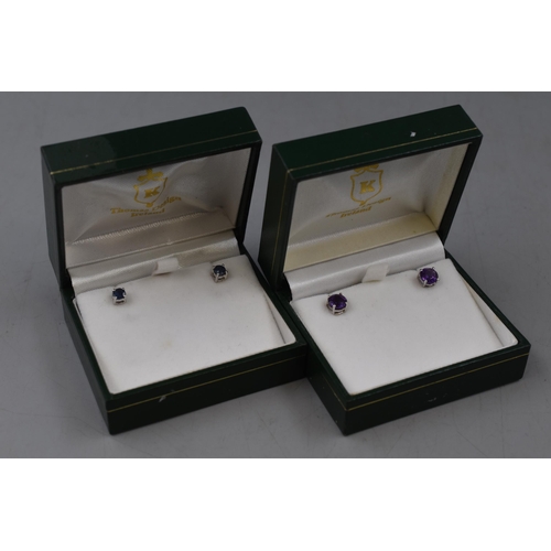 57 - Two pairs of New Silver 925 Earrings Complete with presentation Boxes