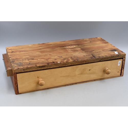 401 - Single Drawer Wooden Storage unit containing Watch Heads, Keys, Tools, Glasses and More