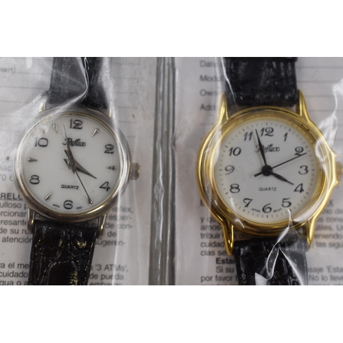 72 - Two New Reflex Quartz Ladies Watches complete with Straps in Bags (Working)