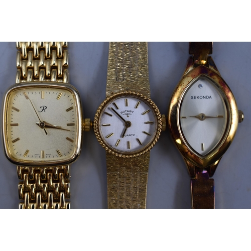 97 - Three Cased Watches including Rotary, Sekonda and Reflex