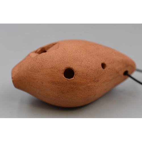 129 - Hand Made South American Terracotta Ocarina Whistle working when tested