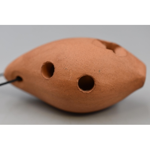 129 - Hand Made South American Terracotta Ocarina Whistle working when tested