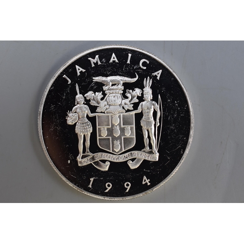 134 - A Jamaican Silver 25 Dollar 'Royal Wedding Anniversary' Coin.