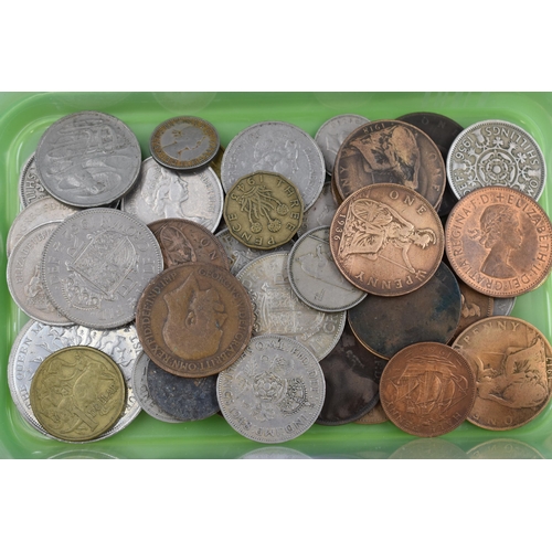 145 - A Tub of Mixed Worldwide Coins and Banknotes.