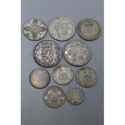 151 - Selection of Silver Coinage including George V Half Crown, Shilling and More