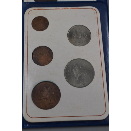 152 - Four Coin Sets in Wallets, Includes Barclays Coin Set (1966/67) and Three Britain's First Decimal Co... 