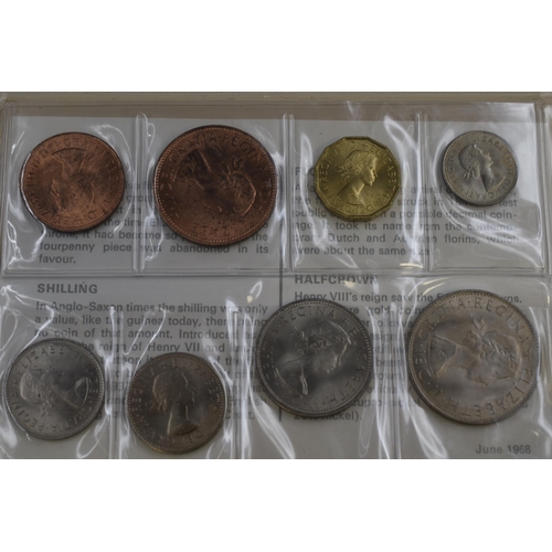 152 - Four Coin Sets in Wallets, Includes Barclays Coin Set (1966/67) and Three Britain's First Decimal Co... 