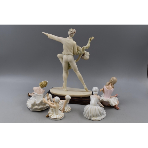 197 - Selection of 6 Ballerina Figurines including The Juliana Collection and Leonardo (Tallest 32cm)