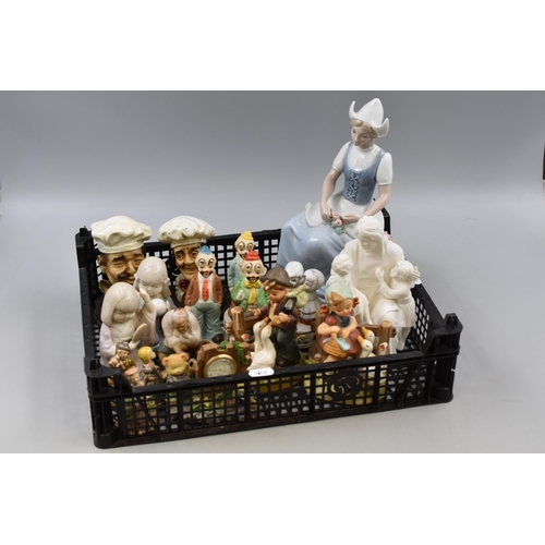 631 - A Selection of Ceramic Figures To Include Miquel Requena, West German Style Figures, Chinese Mudman ... 