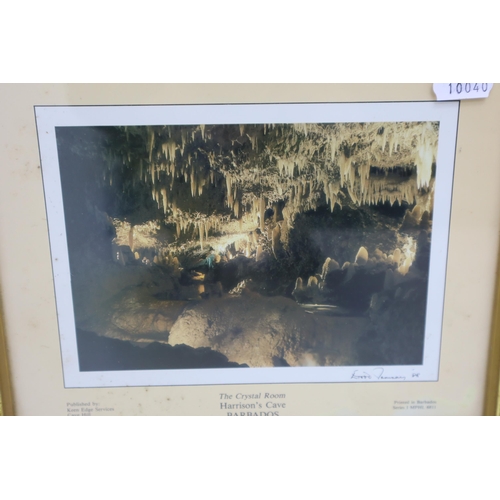 642 - Collection of Four Framed and Glazed Prints of ' Harrison's Cave ' in Barbados.