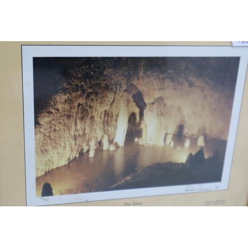 642 - Collection of Four Framed and Glazed Prints of ' Harrison's Cave ' in Barbados.