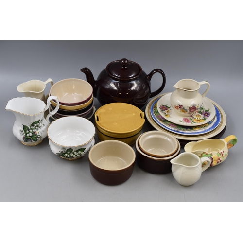 652 - A Selection of Mixed Ceramics. To Include West German, Royal Staffordshire and More.