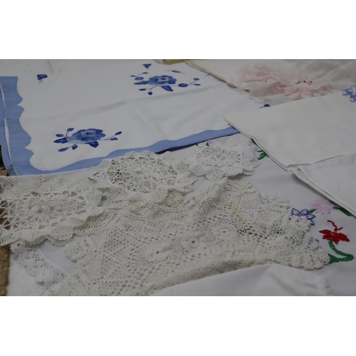 654 - Collection of Mixed Linens and Embroidered items