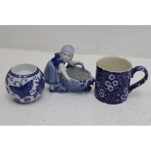 655 - A Selection of Blue and White Ceramics, Includes Wood & Sons, Burleigh, Oriental Vases, And More.