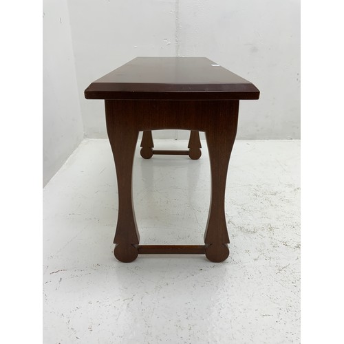 311A - Handmade Folding Hardwood Side Table (marked WYN) 30