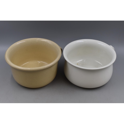 609 - Two Vintage Chamber Pots, possibly use as planters Largest 9
