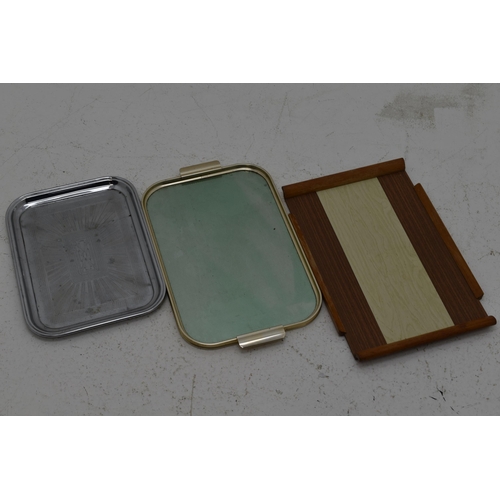 610 - Three Retro Serving Trays