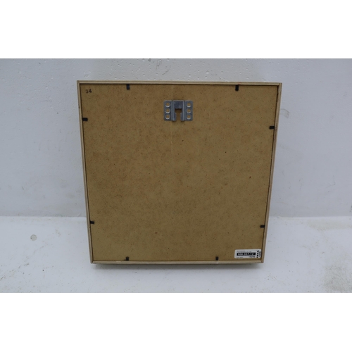 612 - Display Case with Sliding Glass Top and a Array of natural Sea Shells and a star fish approx 11