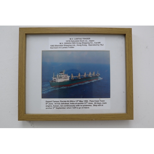 628 - Selection of 4 Photographs of Frieght Ships three in Framed and Glazed Mounts