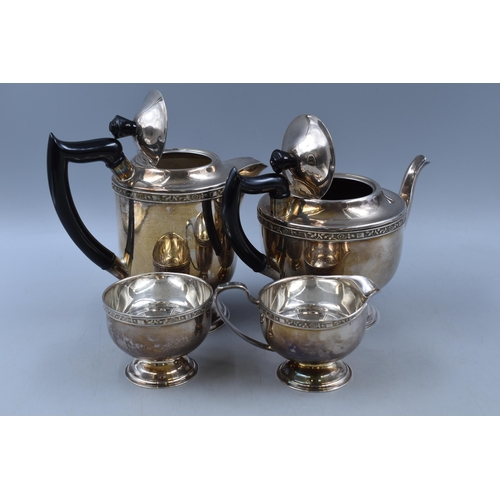 8 - Viners Plated Tea / Coffee Service, Coffee Pot, Tea Pot, Sugar and Milk