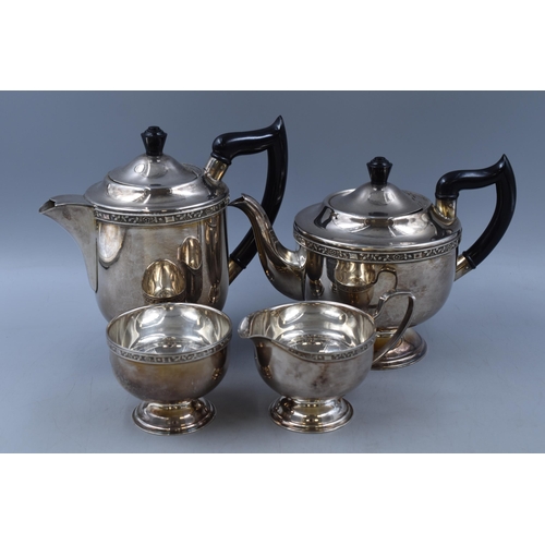 8 - Viners Plated Tea / Coffee Service, Coffee Pot, Tea Pot, Sugar and Milk