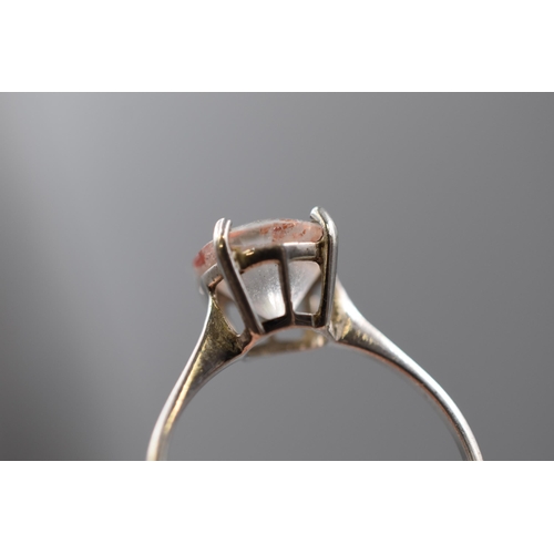 35 - Silver 925 Strawberry Quartz Ring (Size O)